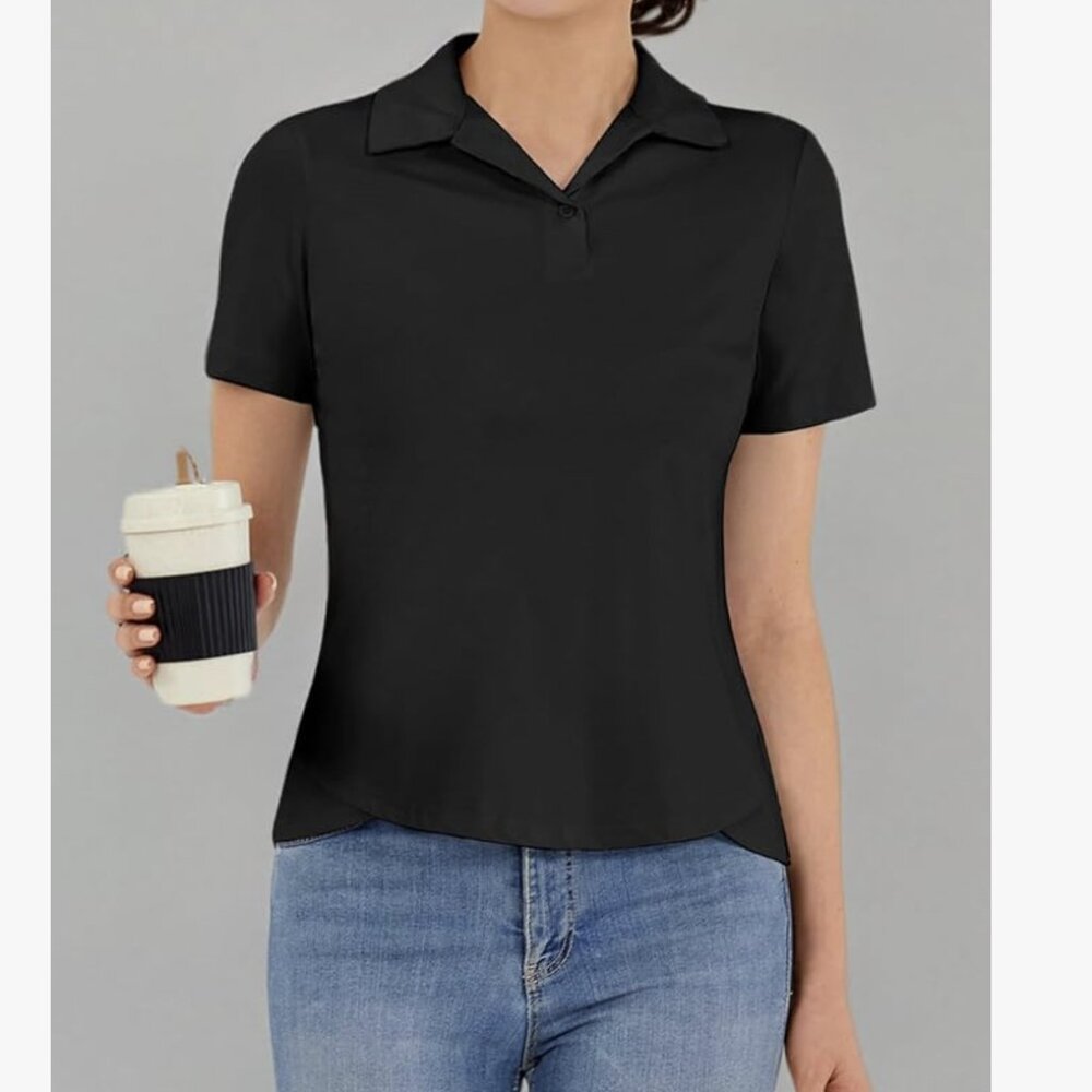 Worn once: JACK SMITH Polo Shirt UPF 50+ 2 Buttons Golf Work Exercise L